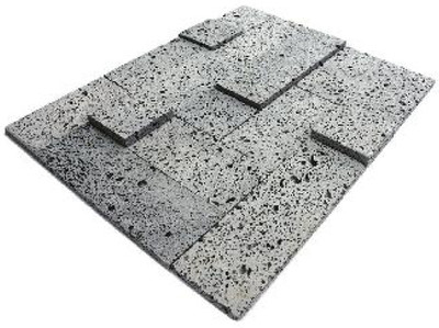 현무암타일 모자이크 혼합사이즈 / 현무암 판석 하다건재