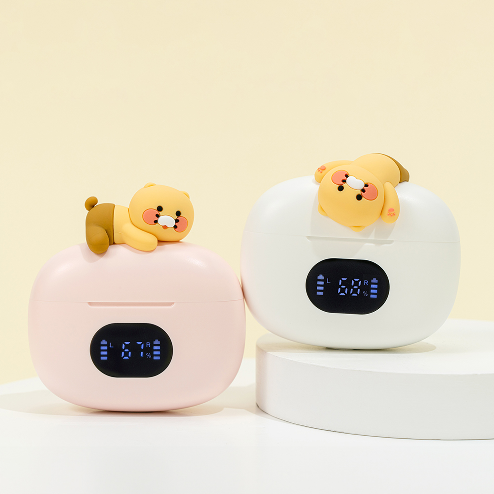 카카오프렌즈 TWS 춘식이 블루투스 이어폰 (베이지/핑크) - 상품 이미지