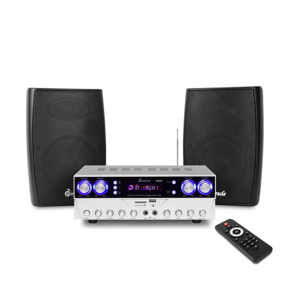 4채널 앰프 400W 블루투스 앰프 카페 매장용 인티앰프 - 상세 이미지 4