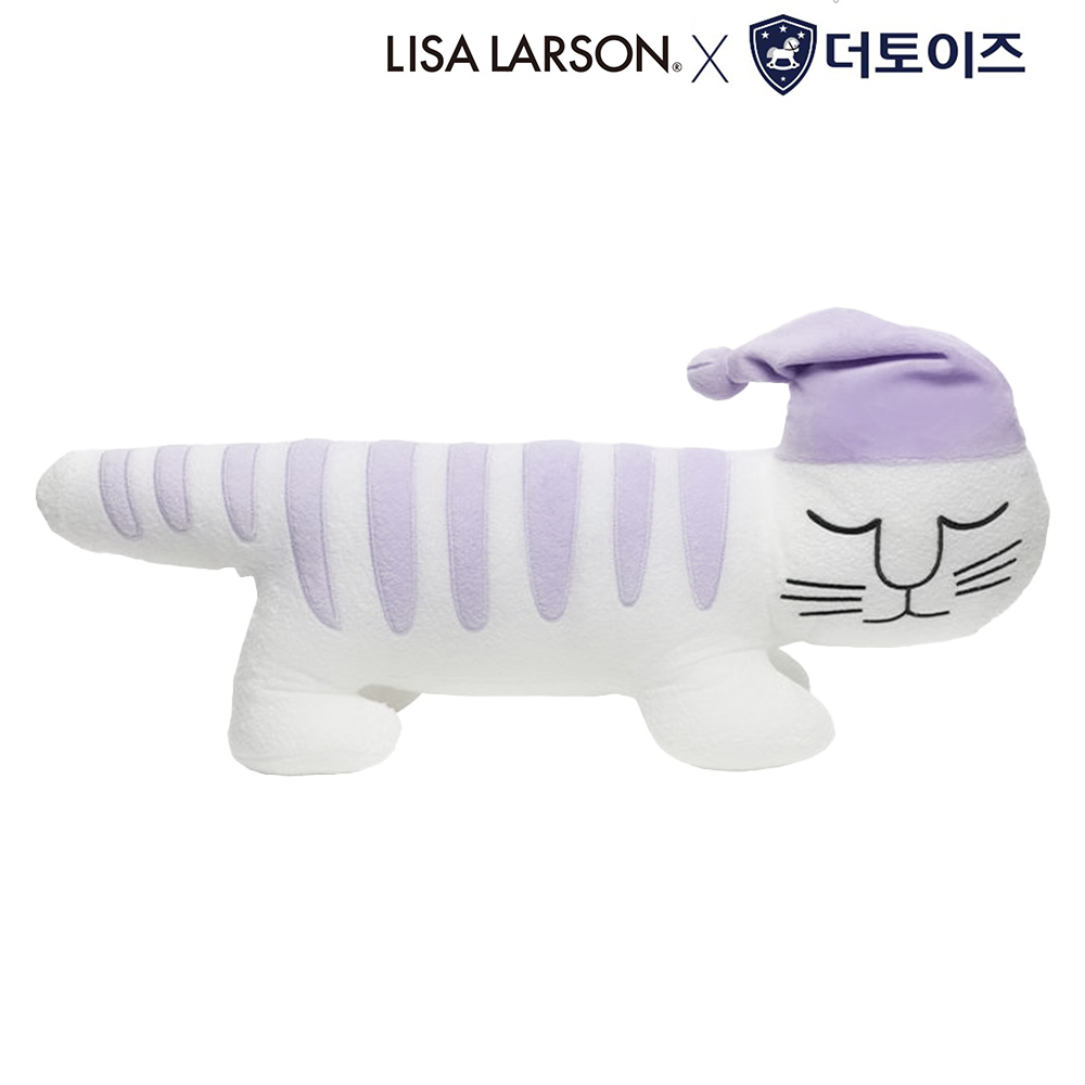 리사라르손 수면의 마이키 고양이 모형 봉제 애착 인형 - 상품 이미지