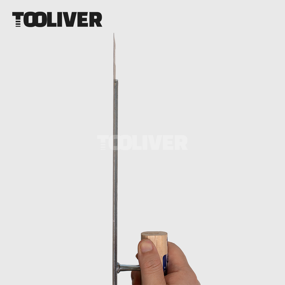 얇은 철 수지고대 흙손 고데 미장 0.3T 45cm 100x450 플라스틱손잡이 - 상세 이미지 2