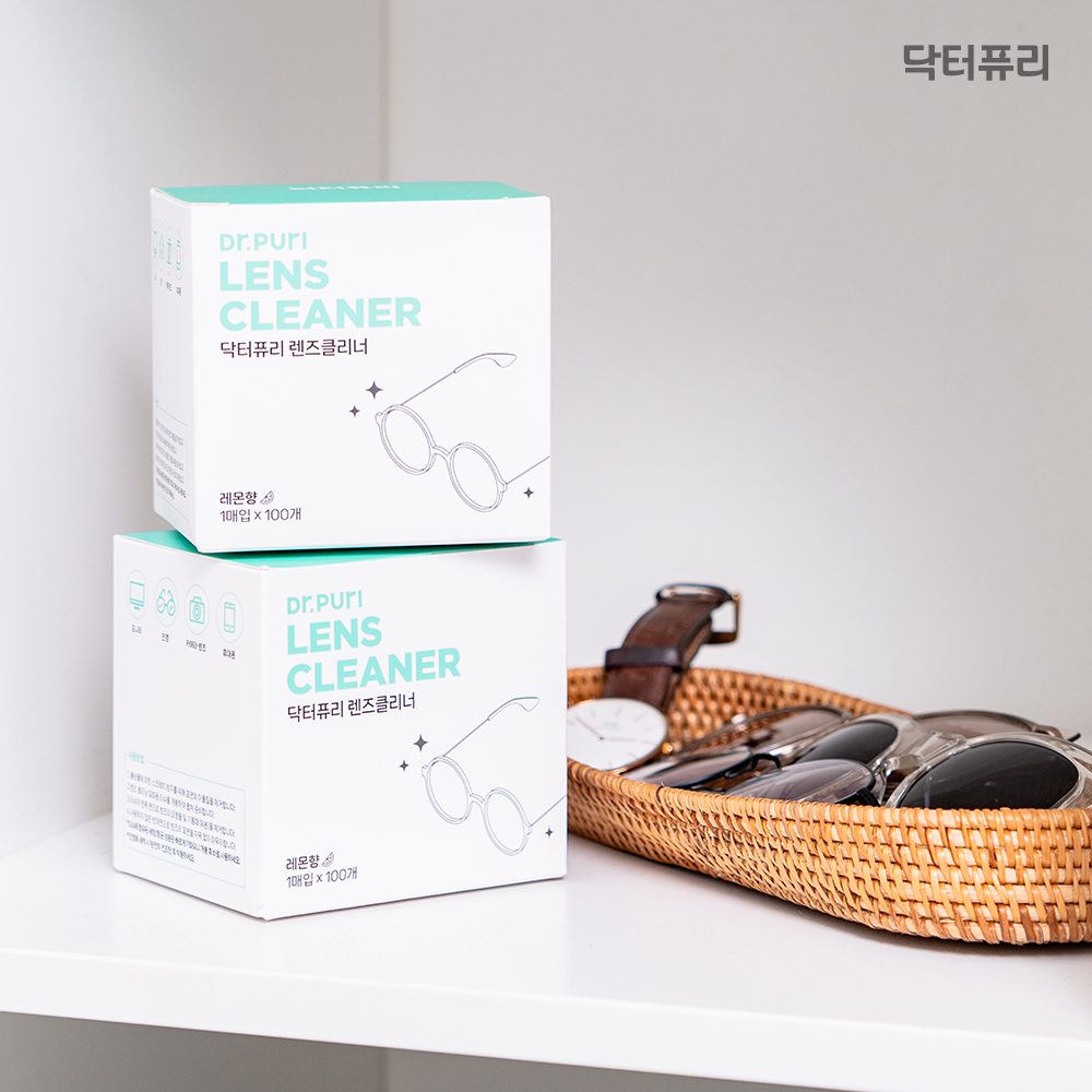 [1만리뷰] 닥터퓨리 렌즈클리너 항균 티슈 100매 레몬향 휴대폰액정클리너 안경닦이 - 상세 이미지 4