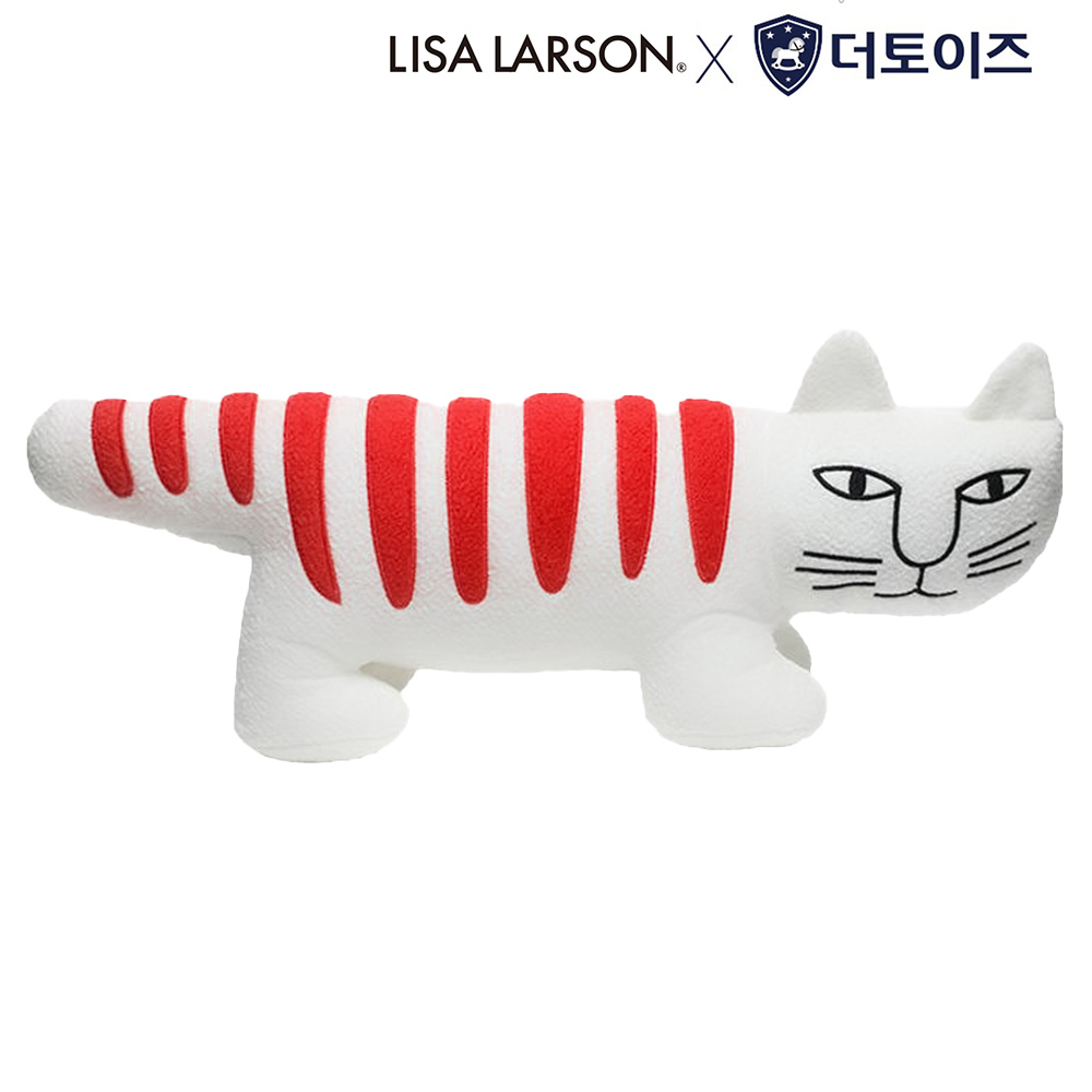 리사라르손 평온의 마이키(레드) 고양이 모형 봉제 애착 인형 - 상품 이미지