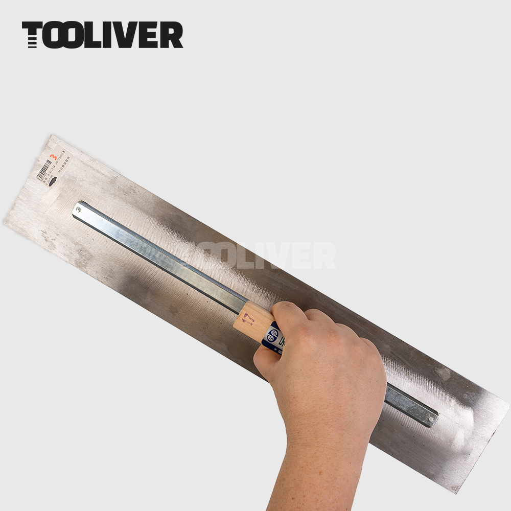 얇은 철 수지고대 흙손 고데 미장 0.3T 50cm 100x500 플라스틱손잡이 - 상품 이미지
