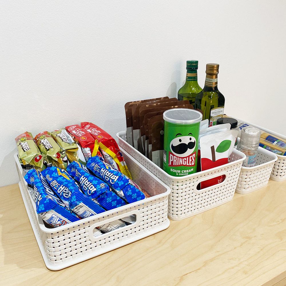 1+1 수납바구니 장난감바구니 플라스틱 정리바스켓 4호