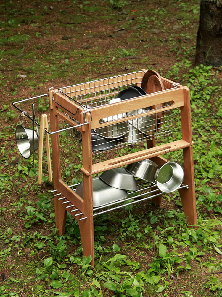 캠핑 바스켓 설거지통 식기 건조대+와이어바스켓