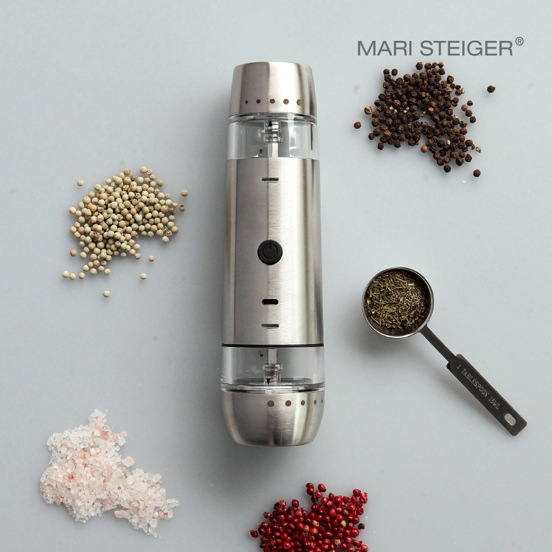 마리슈타이거 2in1 전동 후추 그라인더 통후추 핑크솔트