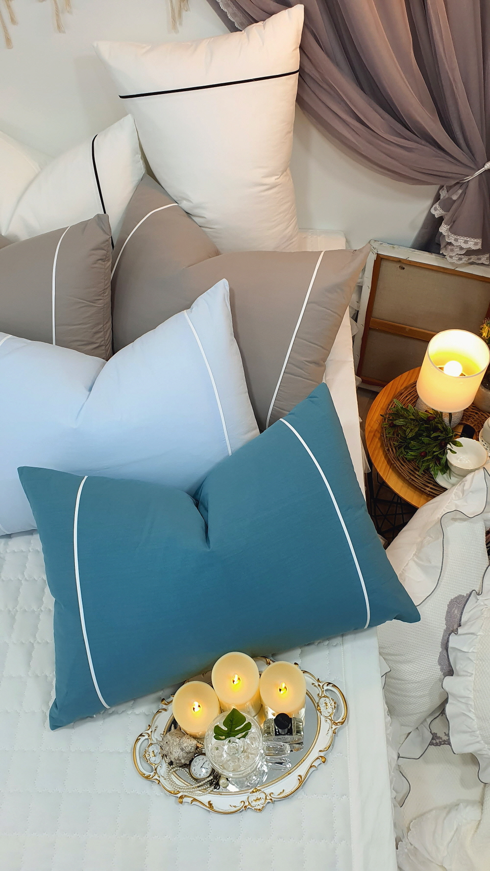 냉감 여름호텔침구 라지킹침구세트 화이트 SS이불