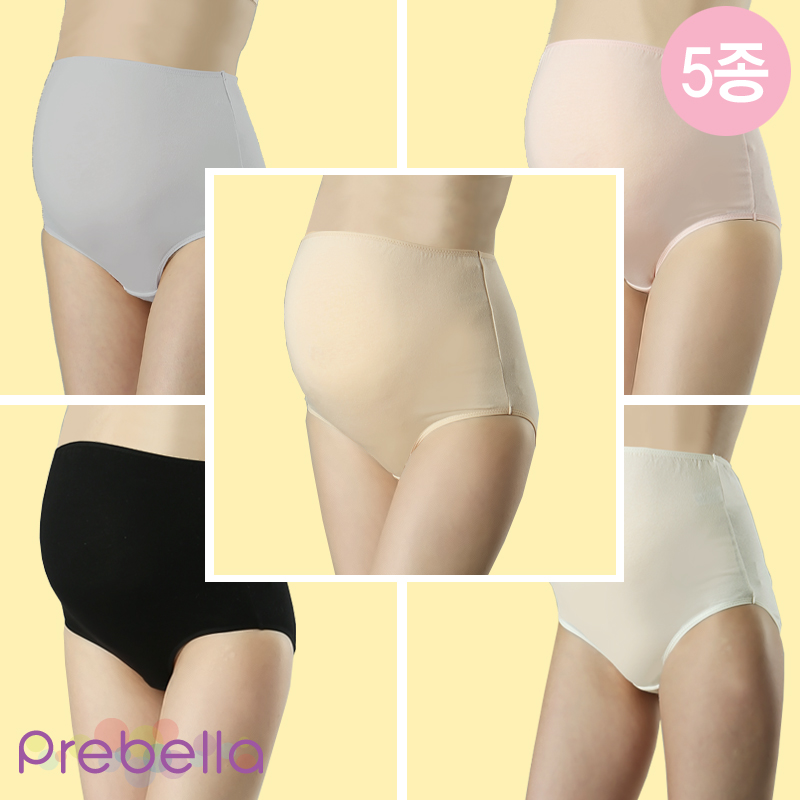 프레벨라 임산부 면스판 요일팬티(5종세트) 빅사이즈 국내생산