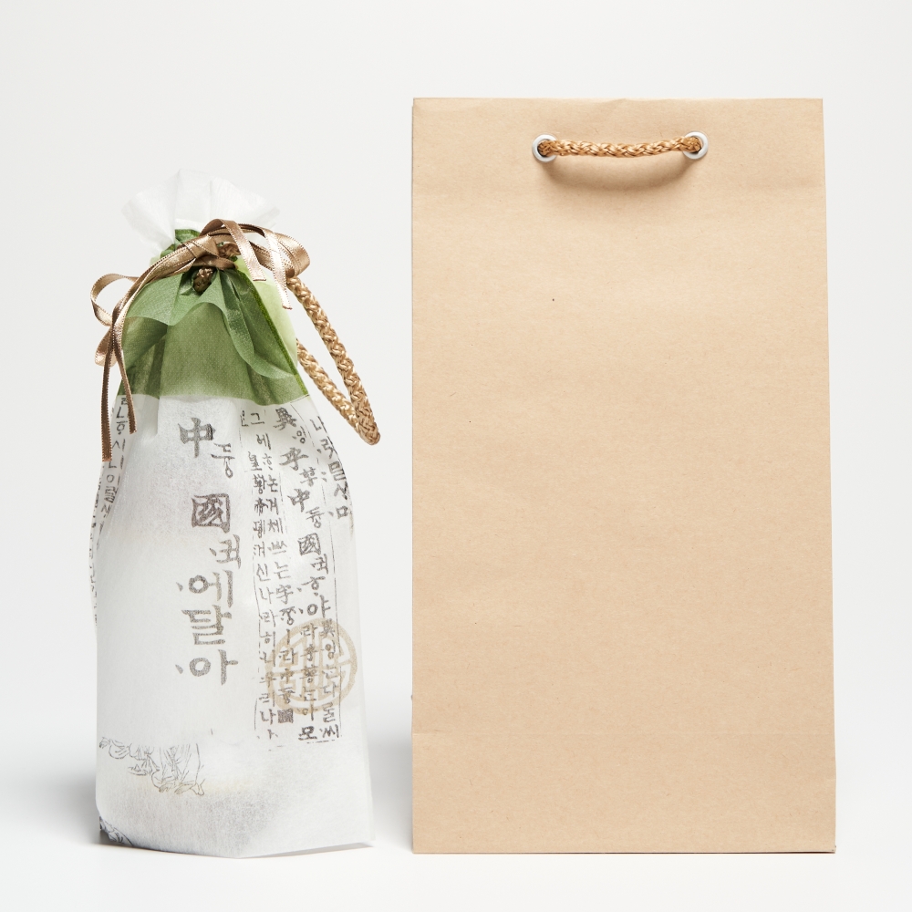홍삼명주 홍삼주 답례품 14도 375ml 약주 인삼 한지포장(포장지, 쇼핑백 포함) - 상세 이미지 2