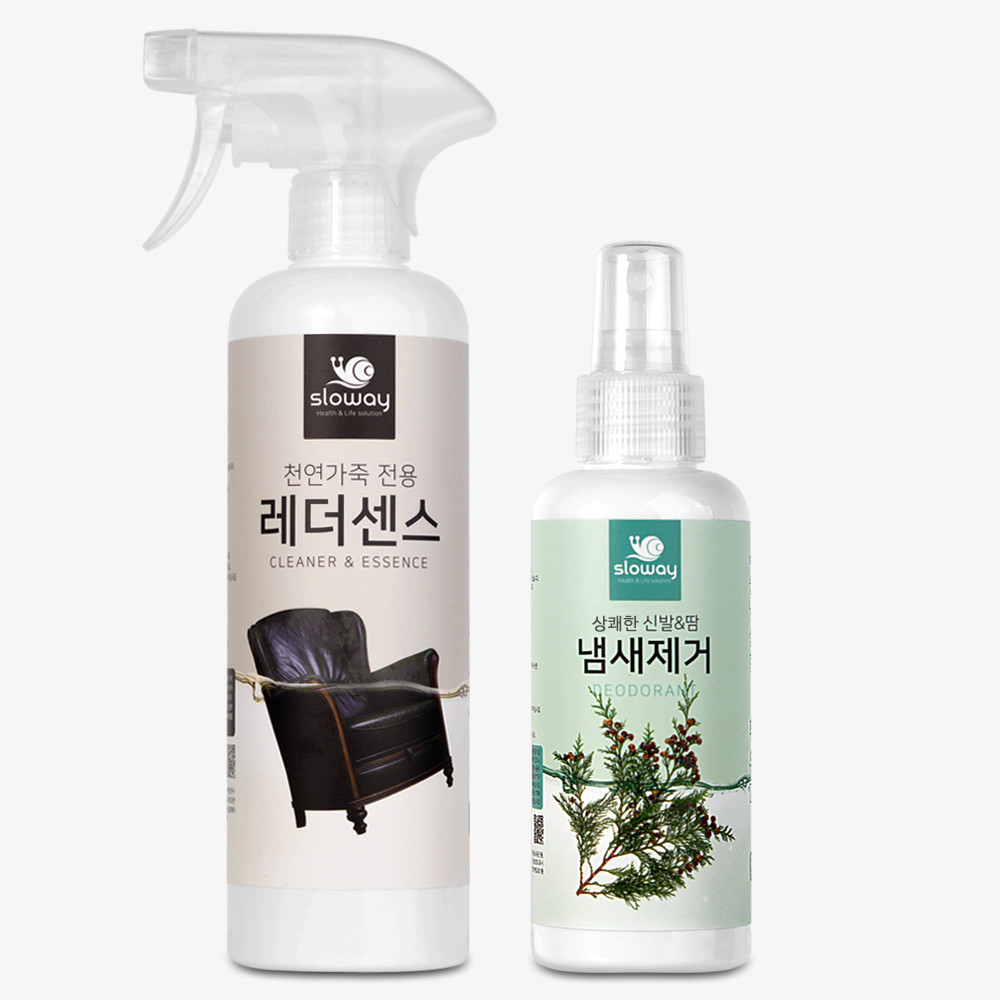 레더센스 천연 가죽클리너 500ml + 냄새제거제 150ml - 상품 이미지