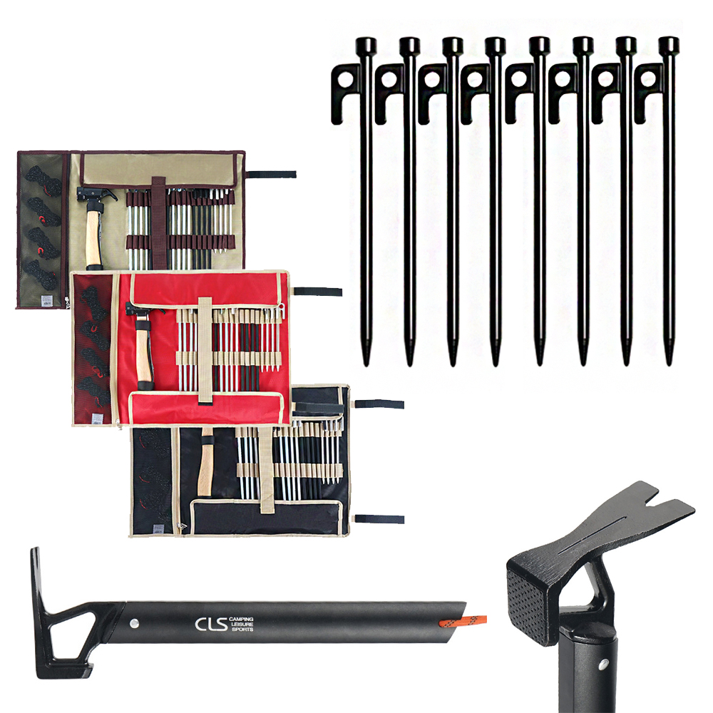 모아이캠핑 고강도 대두 단조팩 20cm8개 세트 팩 망치 가방