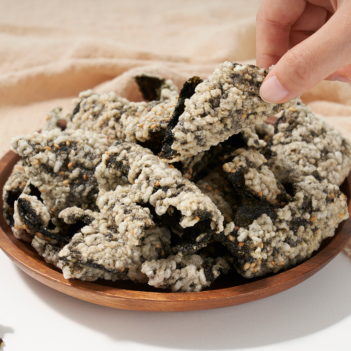 민하네식탁 수제 찹쌀 김부각 50g 6팩 국산 고소한 남원 부각 간식 반찬 맥주안주