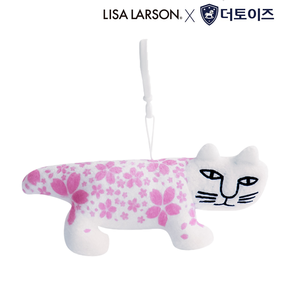 리사라르손 봄의 마이키 가방고리 고양이 봉제 애착 인형 라슨 라손 Lisa Larson - 상품 이미지