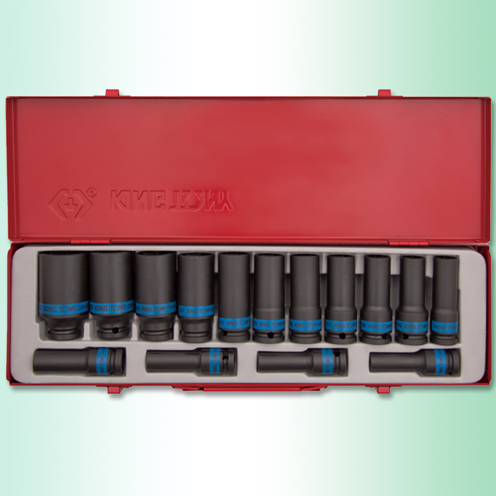 킹토니 롱 임팩소켓 세트 1/2 15PC (MM) 4415MP 공구 수공구 - 상품 이미지