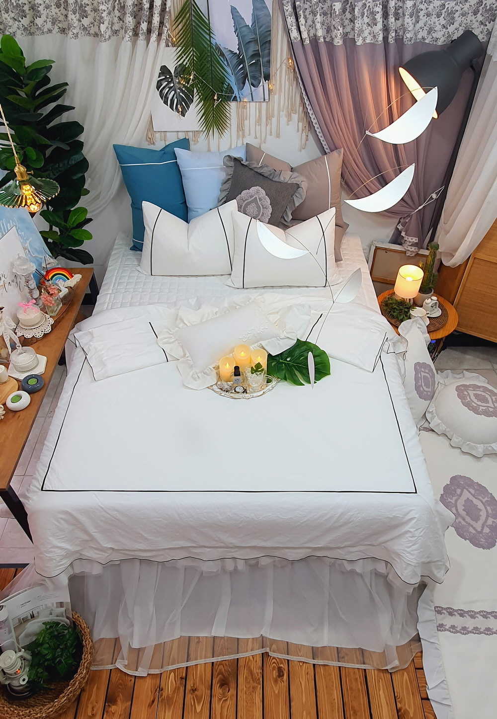 냉감 여름호텔침구 라지킹침구세트 화이트 SS이불