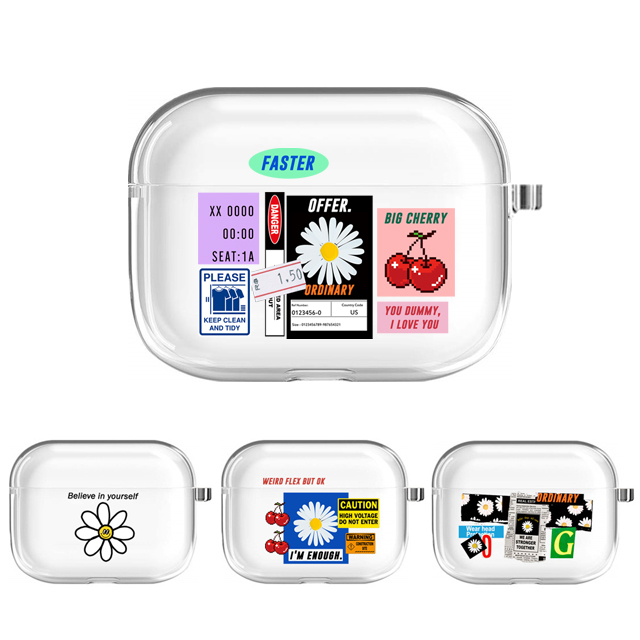 데이지 플라워 에어팟 프로2 2세대 투명 젤리 케이스