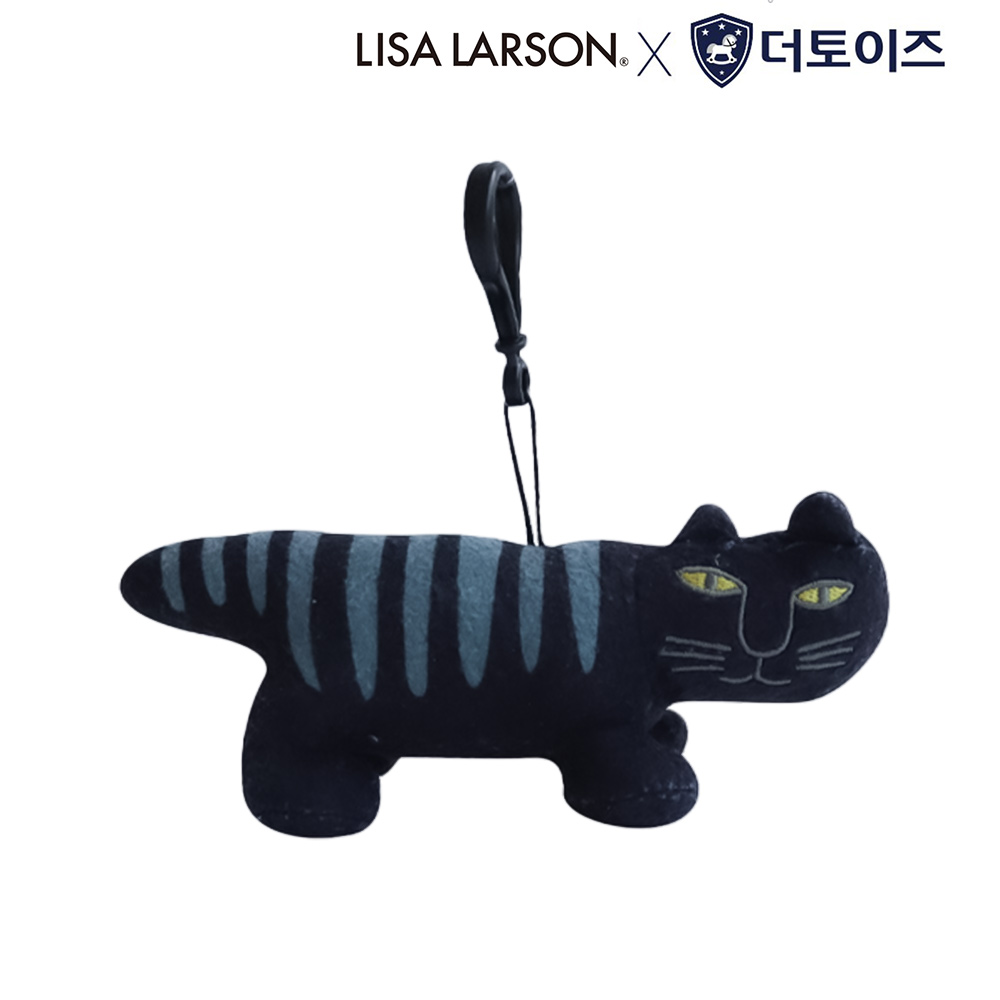 리사라르손 밤의 마이키 가방고리 걸이 고양이 인형 백참 키링 - 상품 이미지