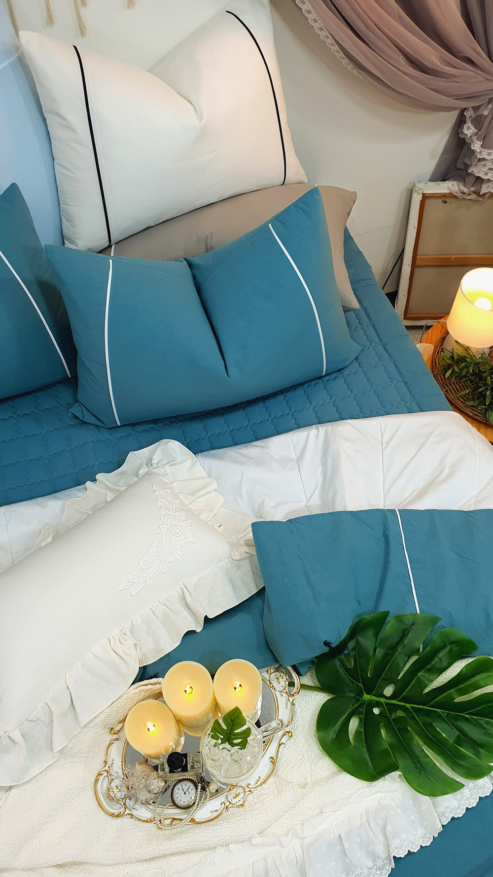 냉감 여름호텔침구 라지킹침구세트 화이트 SS이불