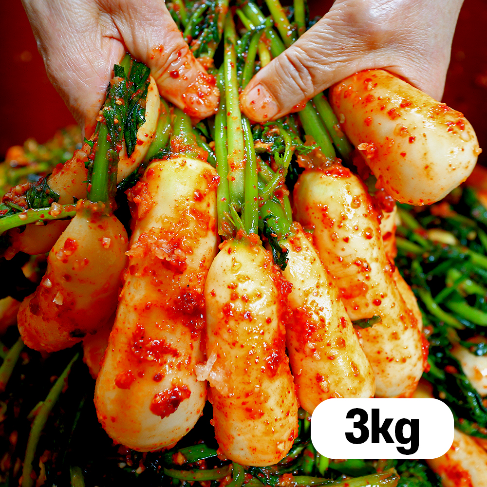 참가득 총각김치 3kg 국내산 100% 총각무 알타리김치