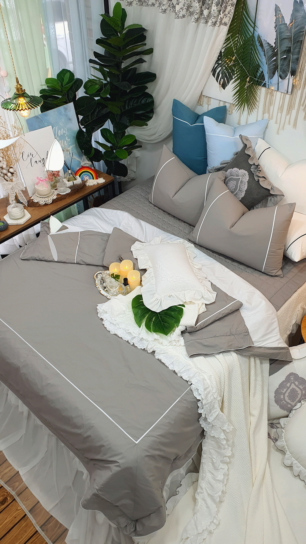 냉감 여름호텔침구 라지킹침구세트 화이트 SS이불