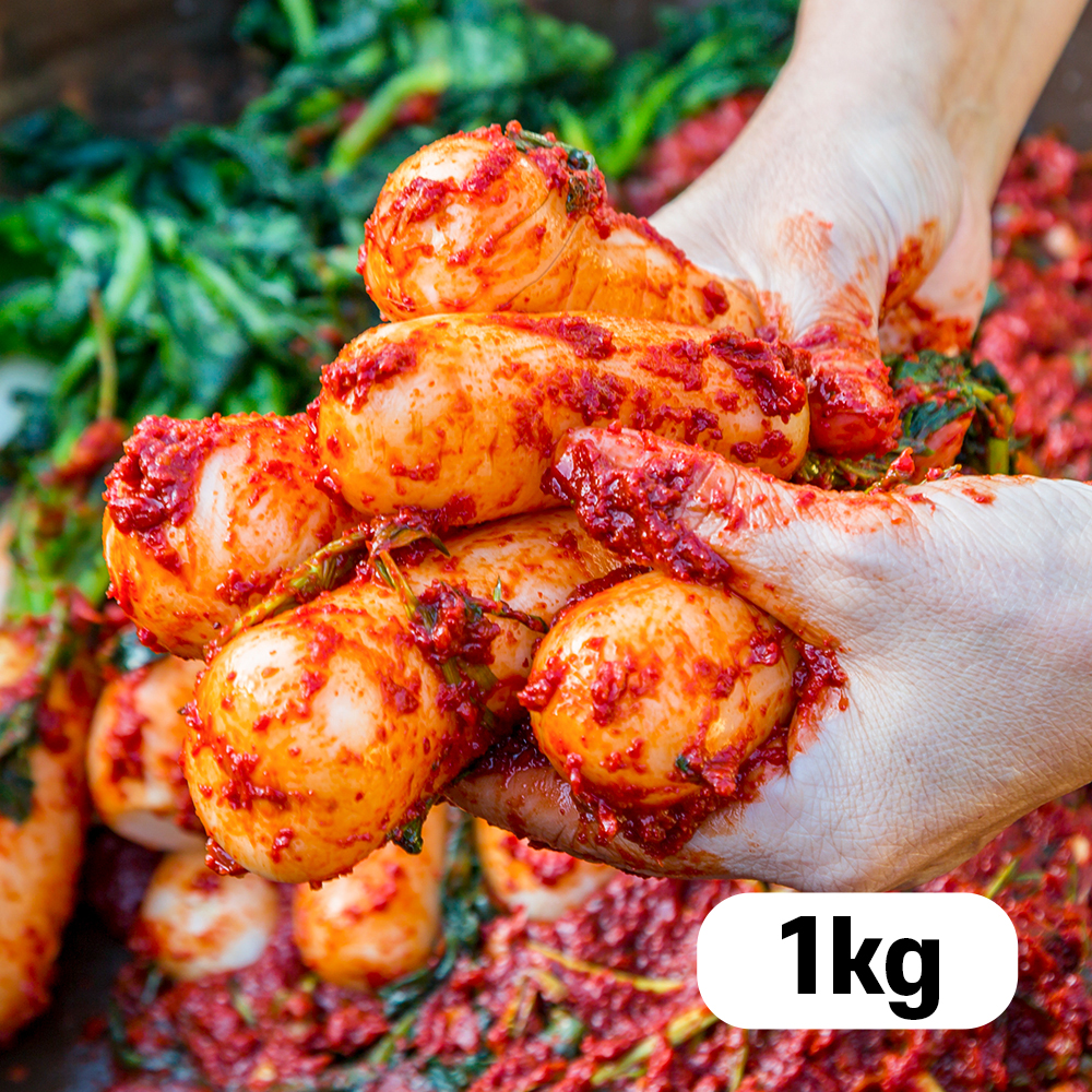 참가득 총각김치 1kg 국내산 100% 총각무 알타리김치