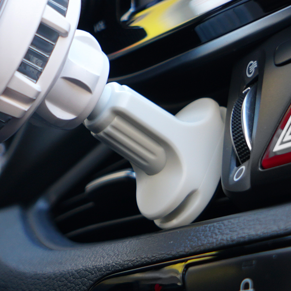 레드빈 케이블 클립 후크 레버형 360도 회전 차량용 송풍구 거치대 부품 DLAM 화이트 - 상품 이미지