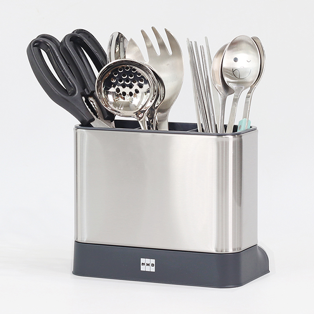 NHB 스텐 물빠짐 수저통 수저정리함 수저꽂이