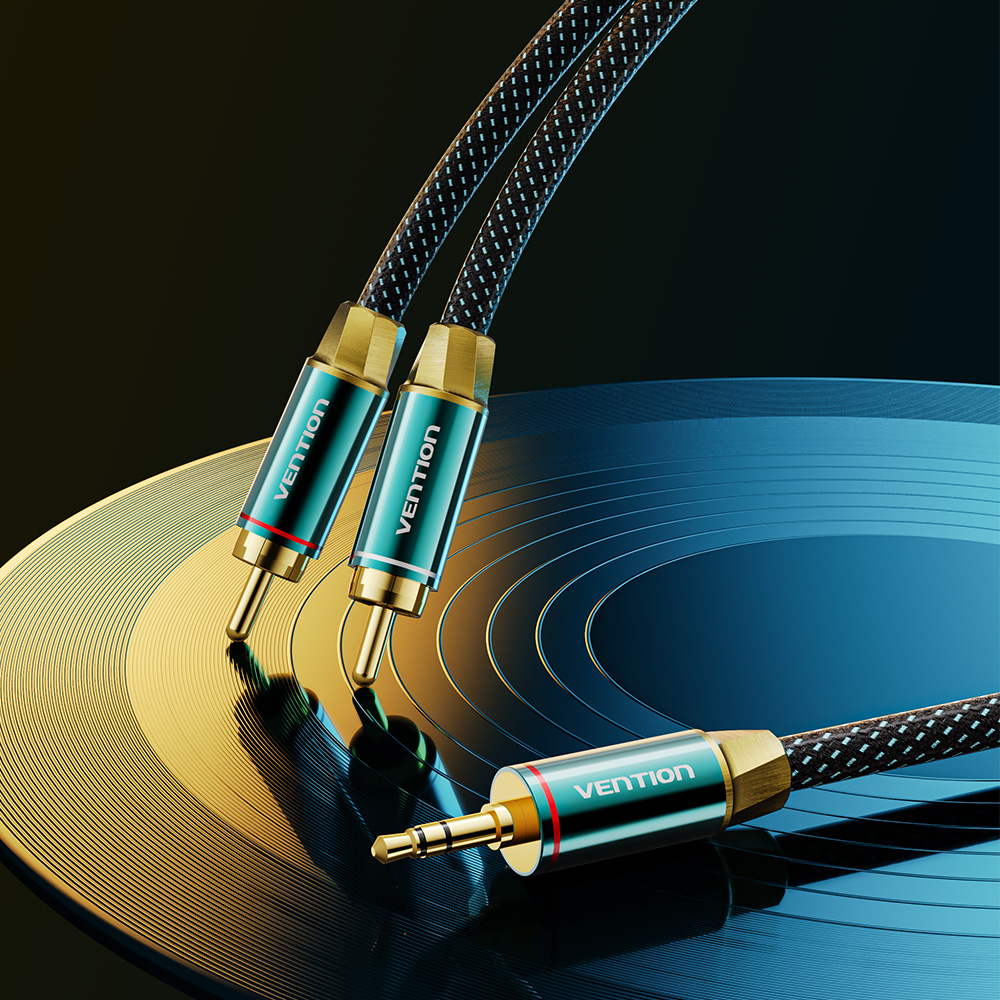 벤션 은도금코어 3.5mm 스테레오 to 2 RCA 오디오 케이블 BCS 5m, 1개 - 상세 이미지 4
