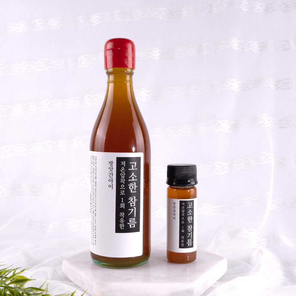 좋은 참깨로 짜는 여행용 방앗간아이 고소한 캡슐참기름 60ml 5종 캠핑용 혼밥족 답례품 - 상세 이미지 3