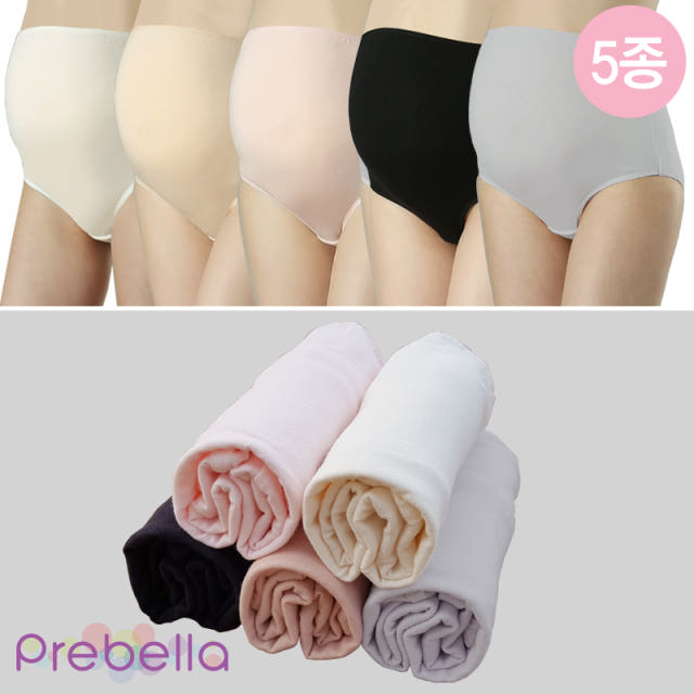 프레벨라 임산부 면스판 요일팬티(5종세트) 빅사이즈 국내생산