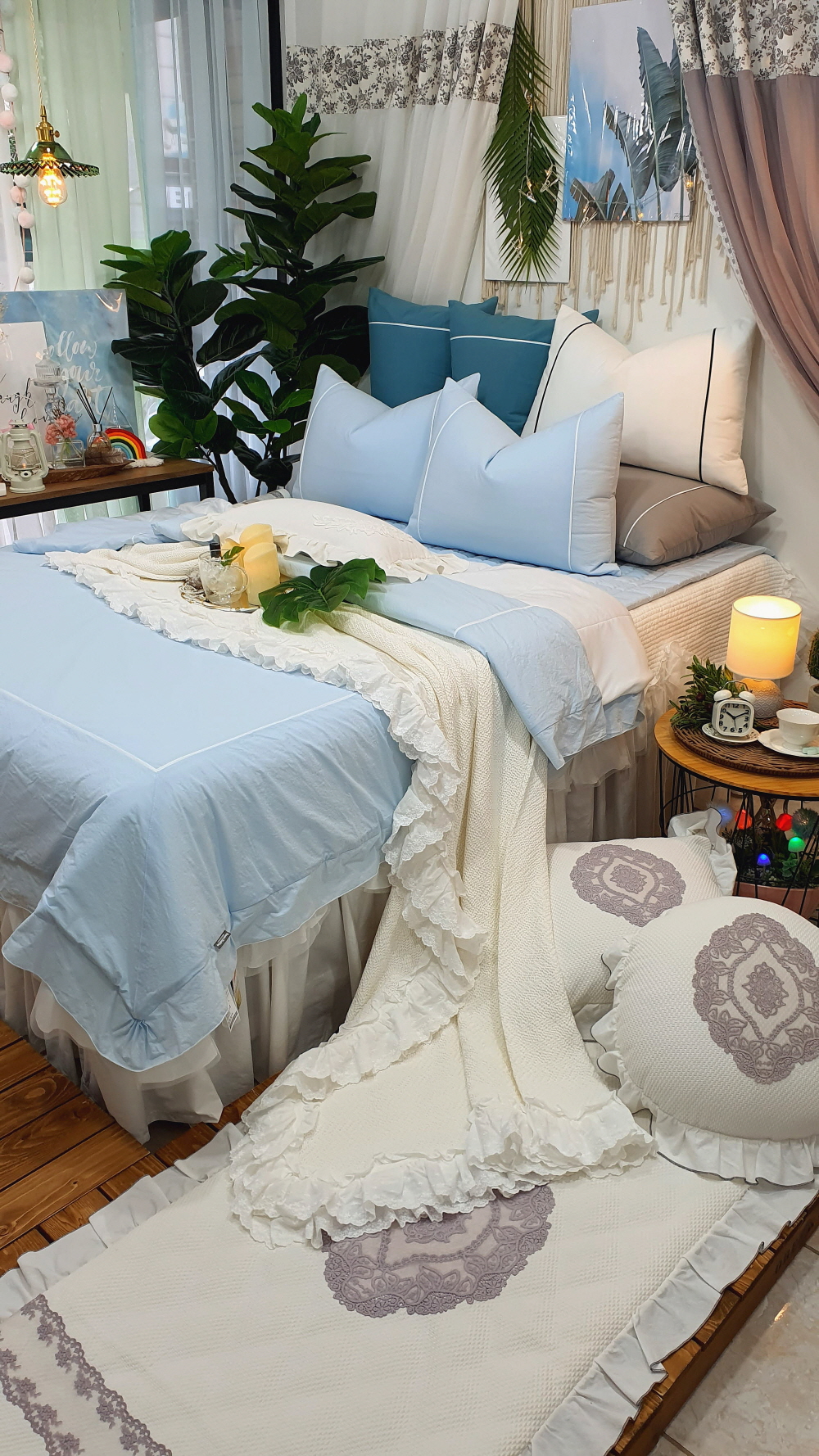 냉감 여름호텔침구 라지킹침구세트 화이트 SS이불