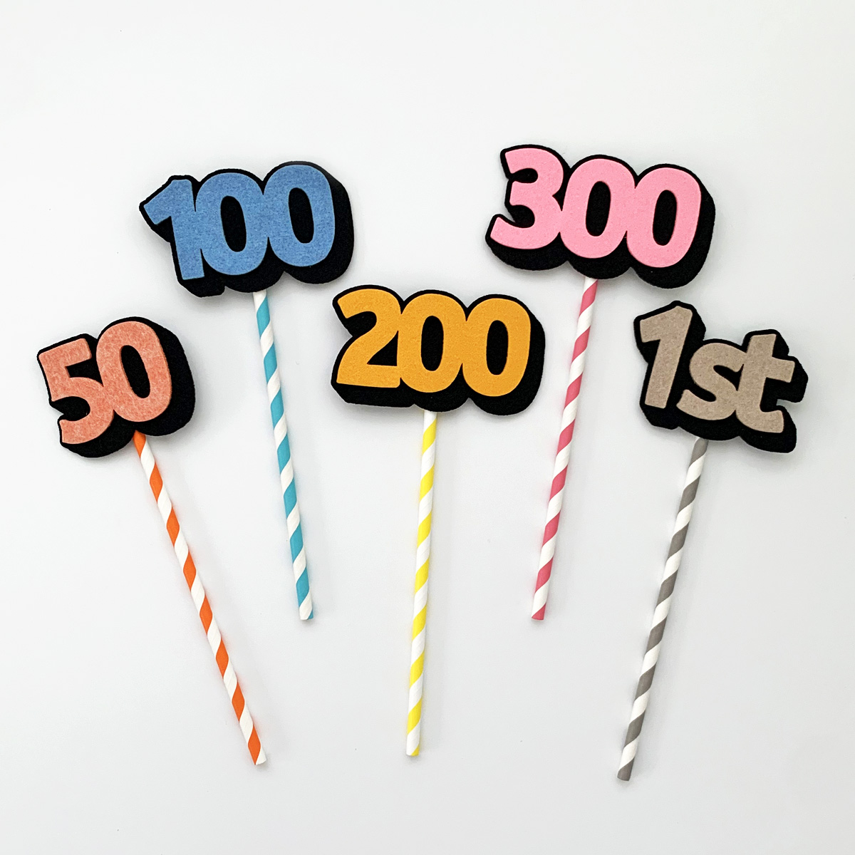 컬러팝 숫자토퍼 50일 백일상 셀프촬영 생일 케이크토퍼 - 메인 이미지
