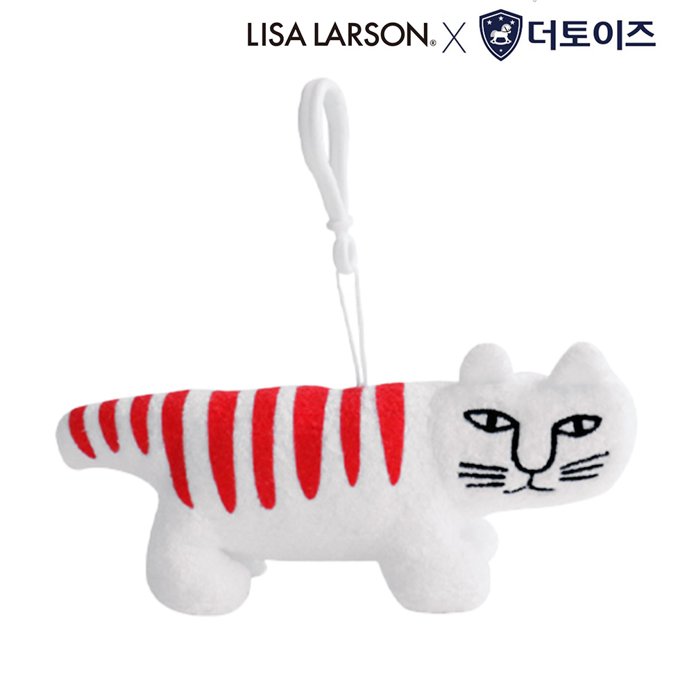 리사라르손 평온의 마이키 레드 가방고리 고양이 봉제 인형 라슨 라손 Lisa Larson - 상품 이미지