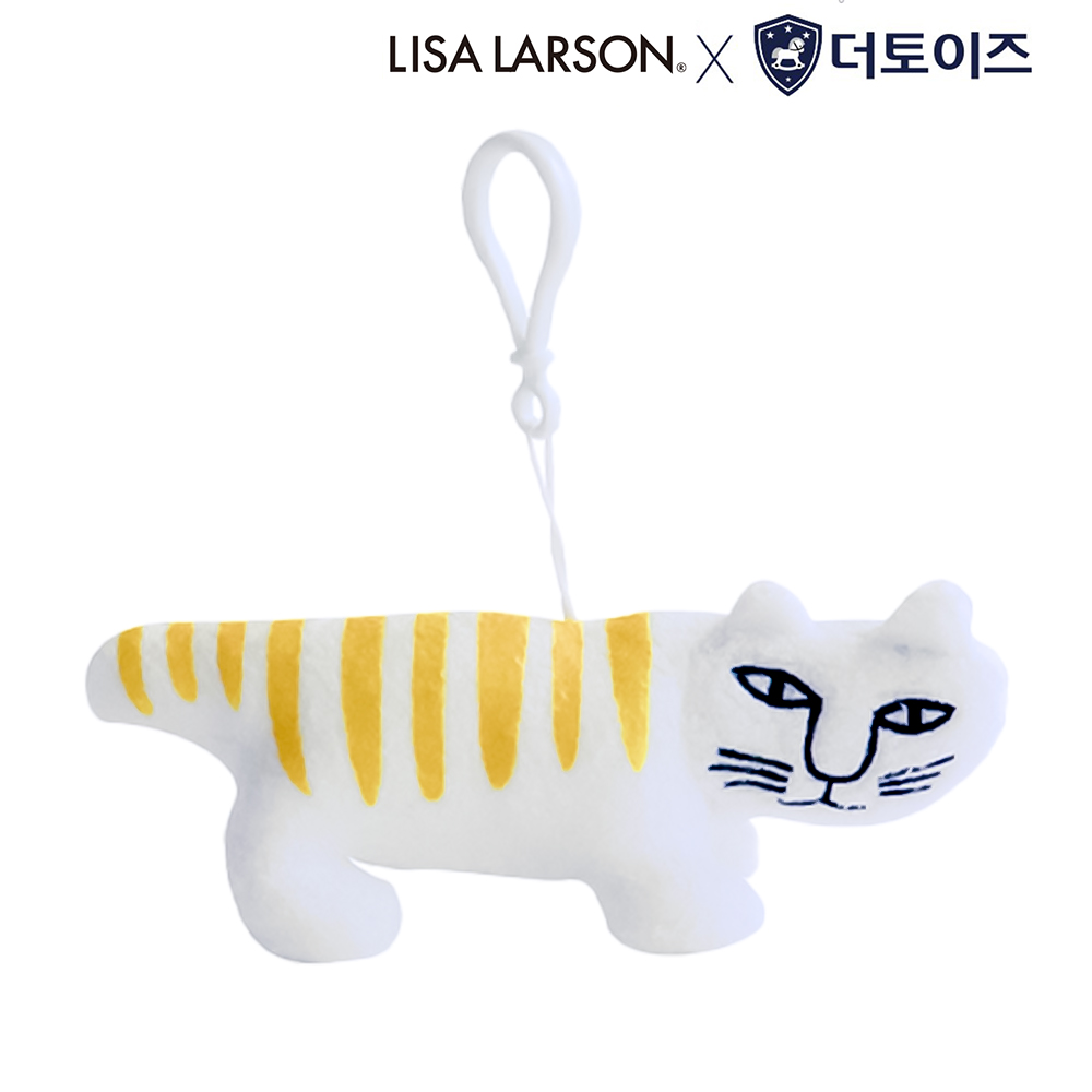 리사라르손 평온의마이키 오렌지 가방고리 고양이 봉제 인형 라슨 라손 Lisa Larson - 상품 이미지