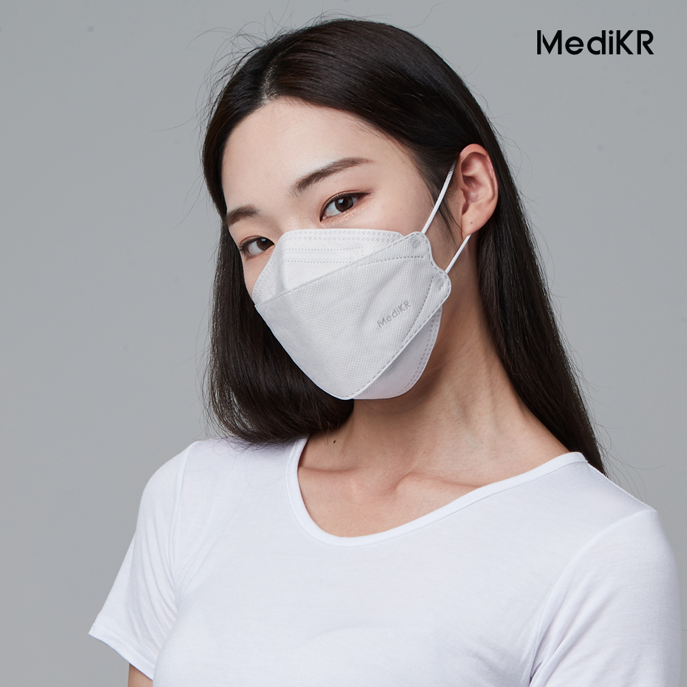 메디케이알 케어핏 입체형 KF94 대형 100매 황사마스크 멜랑블랙
