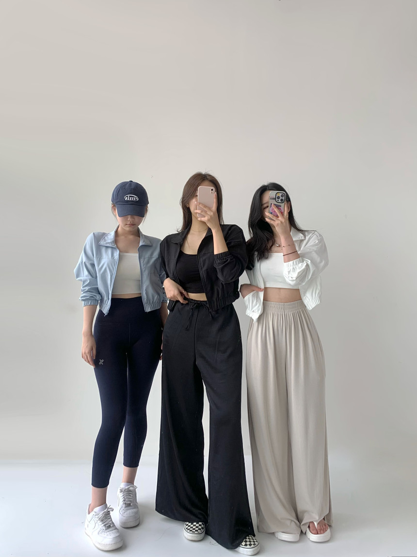 [당일출고 madecolor소라]크롭 바람막이 집업 자켓 바막 가디건 운동복 필라테스복 요가복 헬스 애슬레저룩 레이어드 크롭가디건 꾸안꾸 져지 바스락 야상 러닝 트레이닝 상세 이미지 9