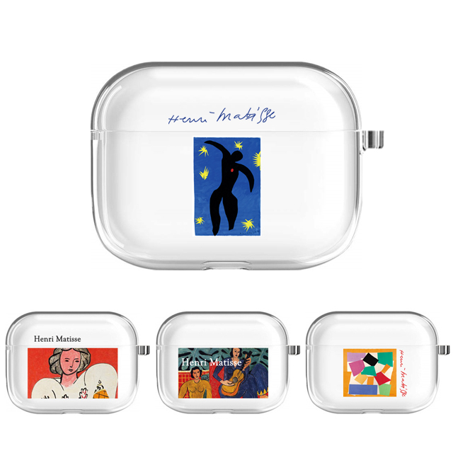 앙리마티스 드로잉 에어팟 프로2 2세대 투명 젤리 케이스