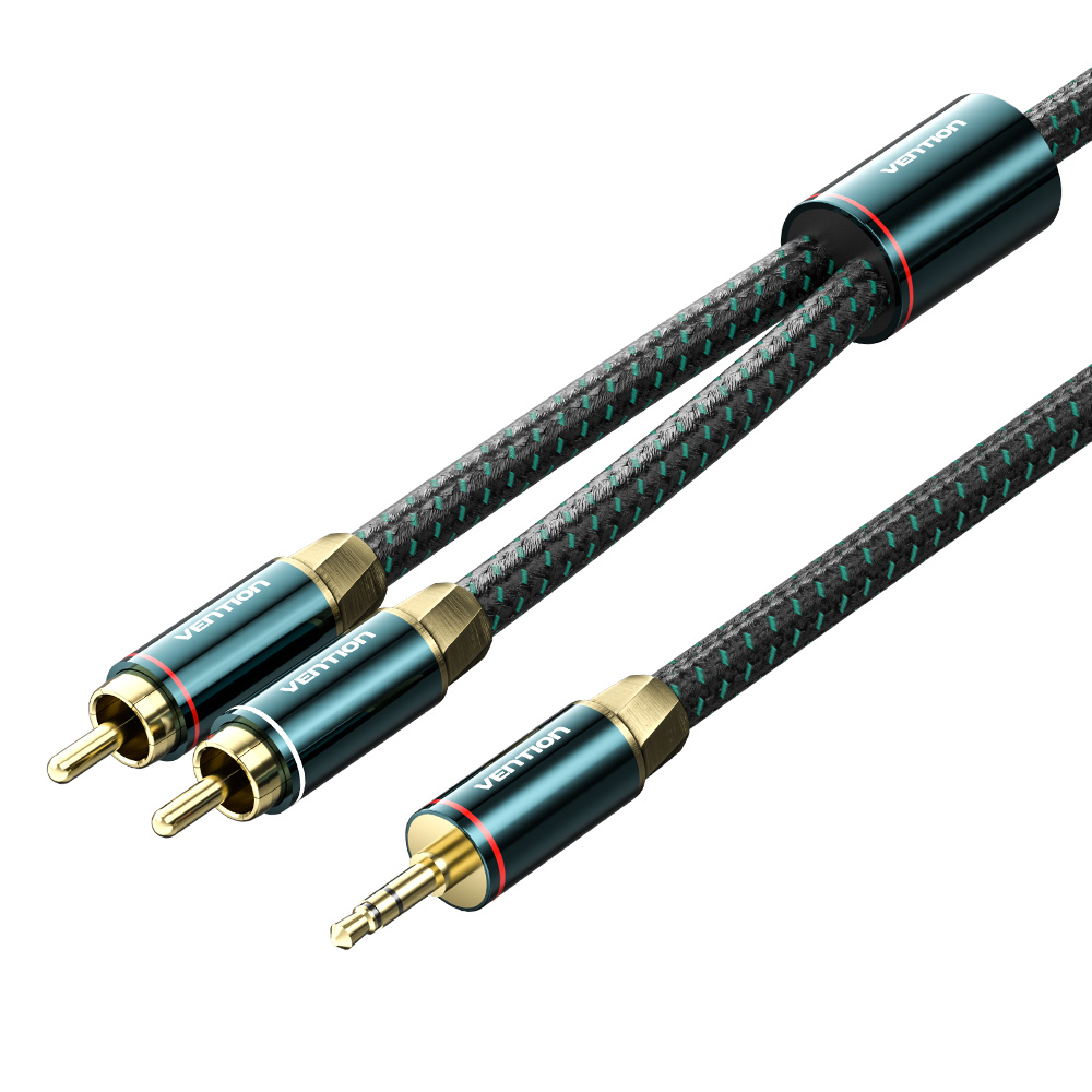 벤션 은도금코어 3.5mm 스테레오 to 2 RCA 오디오 케이블 BCS 5m, 1개 - 상세 이미지 2
