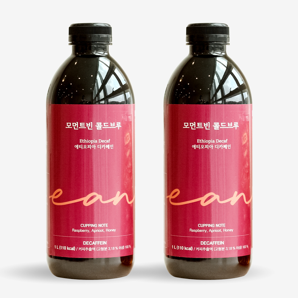 모먼트빈 더치커피 1Lｘ2병 디카페인 콜드브루 원액 액상 에티오피아