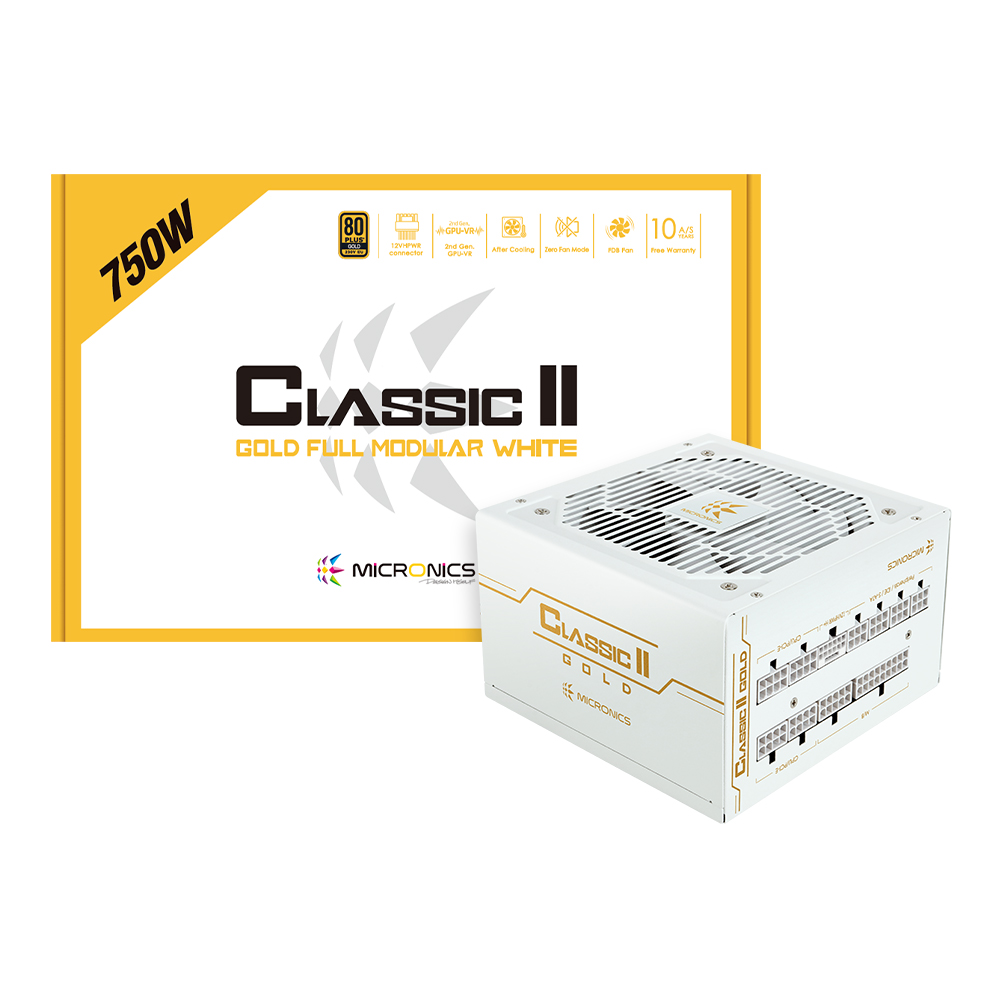 마이크로닉스 마닉 Classic II 750W 80PLUS GOLD 230V EU 풀모듈러 화이트 PCIE 5.0 - 상세 이미지 4