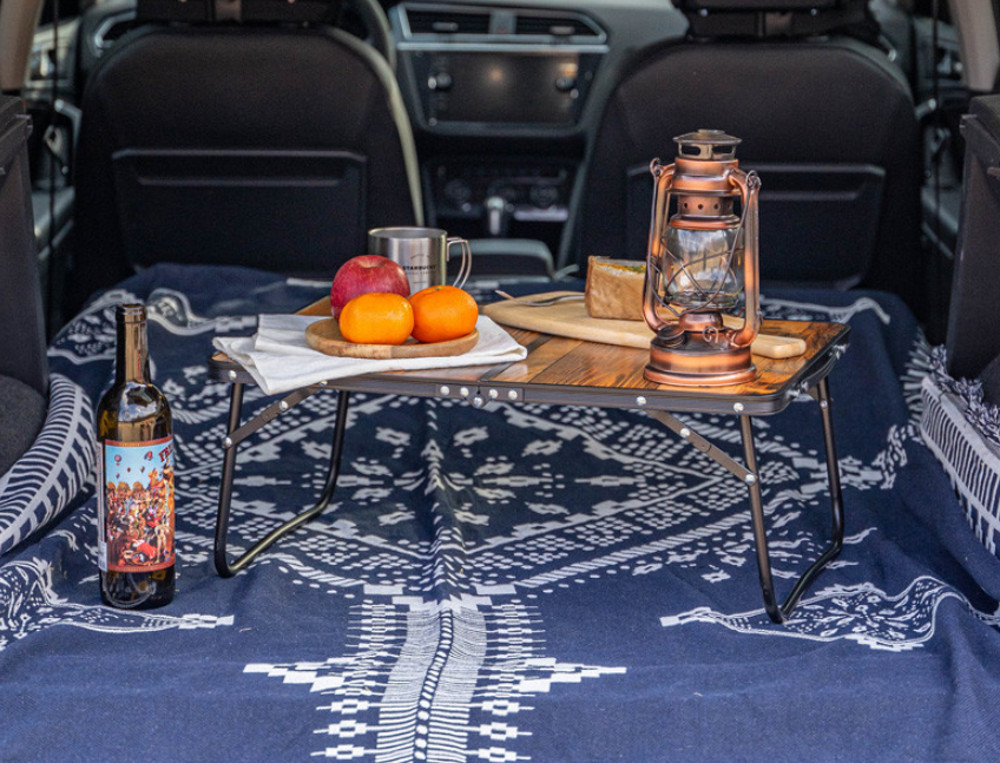 마룬 2단 폴딩 테이블 소 캠핑 차박 피크닉 좌식 - 상세 이미지 5