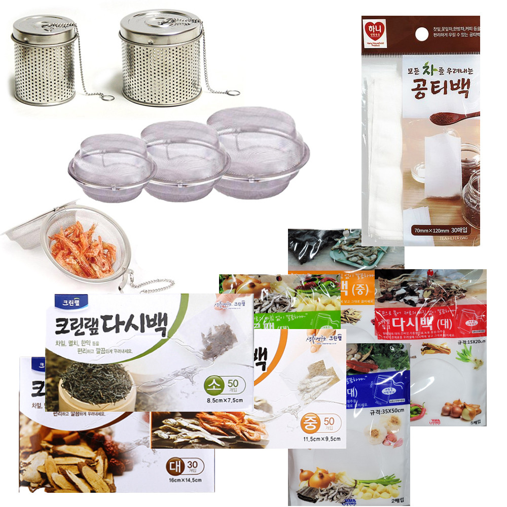 스텐 멸치 망 멀티 여과통 티백 주머니 육수 차 거름 티 다시 녹차 보리 옥수수차 공티백 - 상세 이미지 2