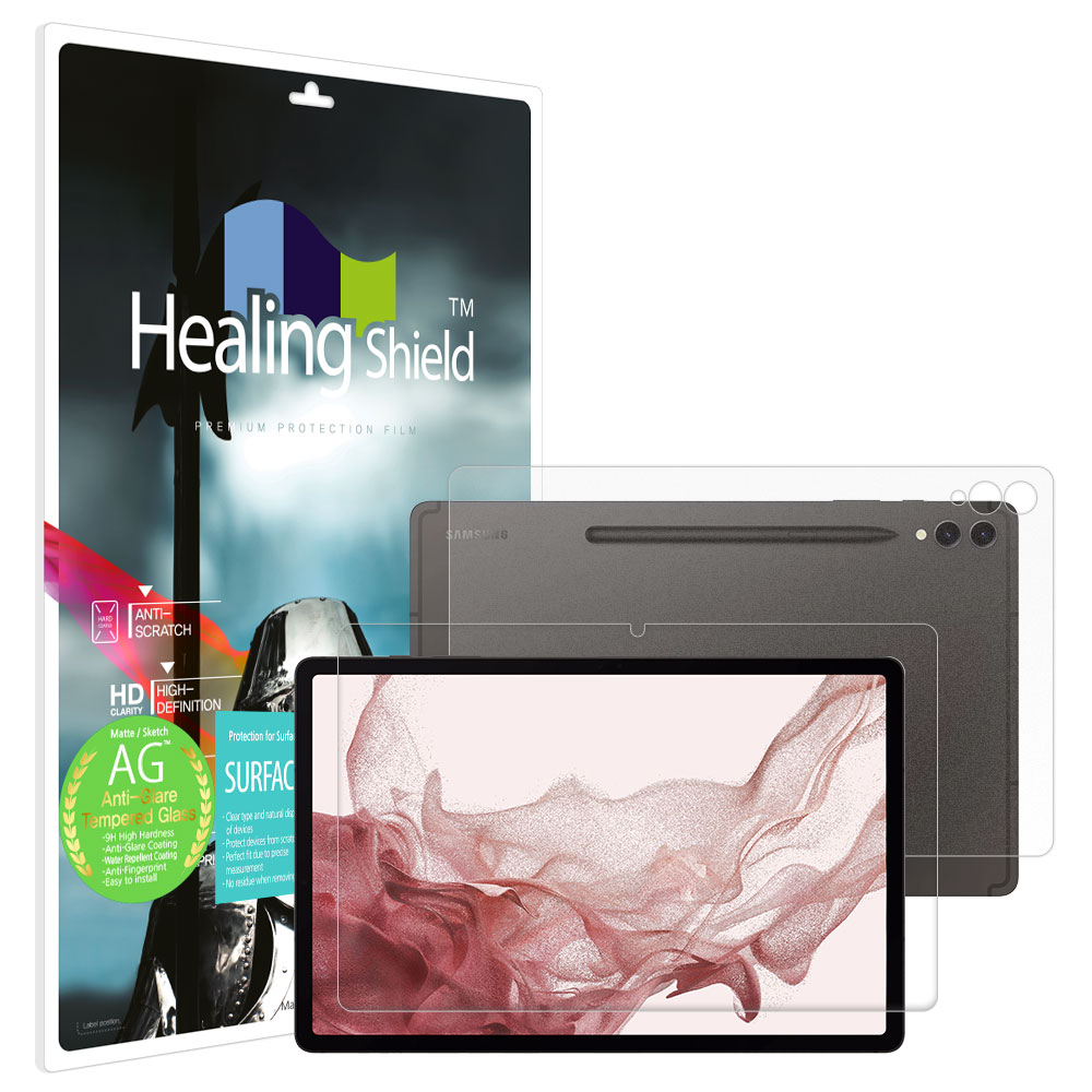 갤럭시탭S9 플러스 저반사 강화유리필름1매 후면1매
