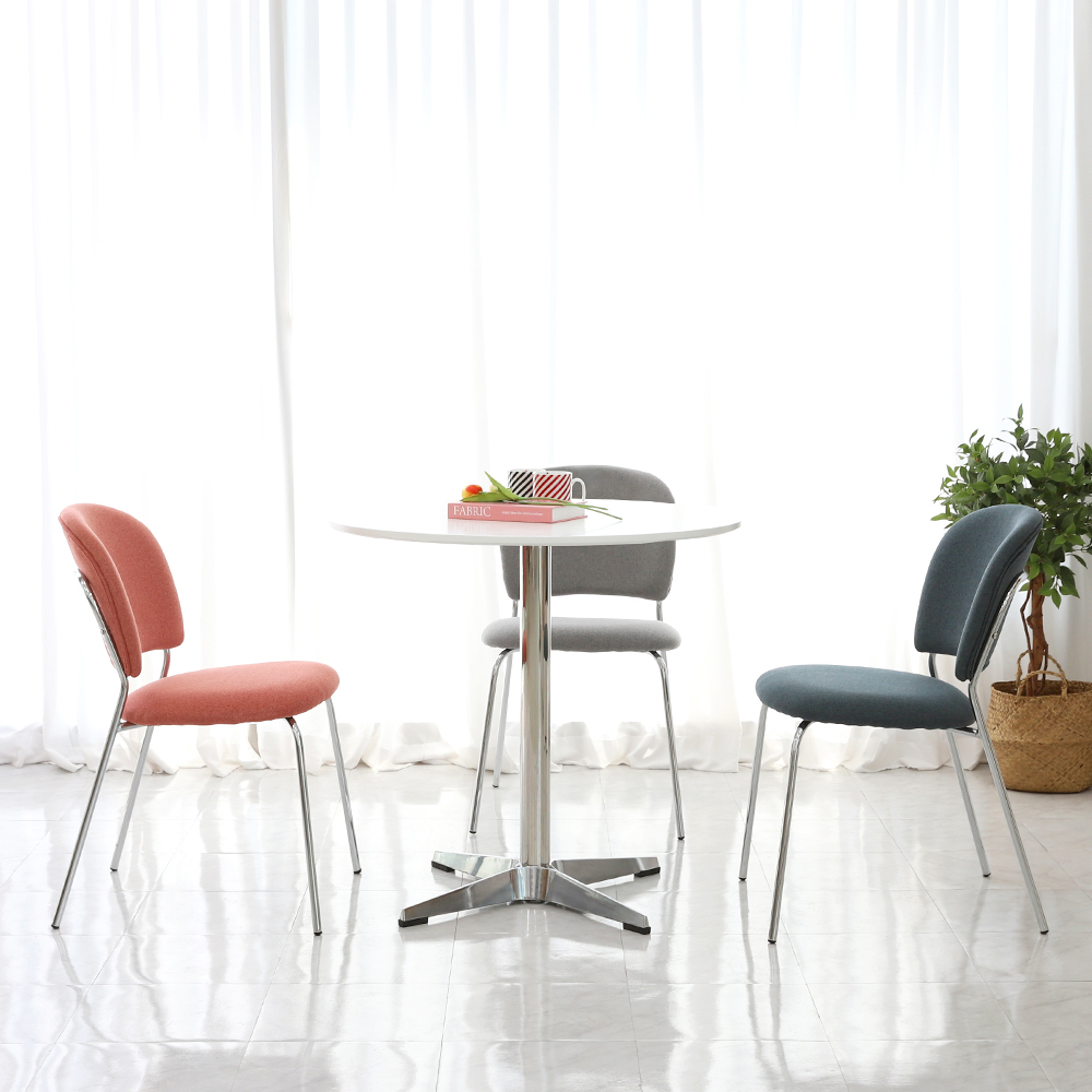 밀레 미드센츄리 모던 인테리어 디자인 카페체어 패브릭 식탁의자