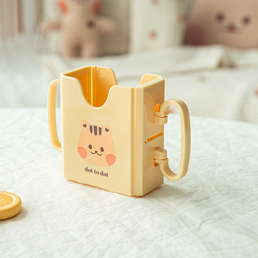 아가드x돗투돗 아기 우유 팩 홀더 사이즈 조절 확장형 돗꼼 유아 두유 주스 컵 손잡이