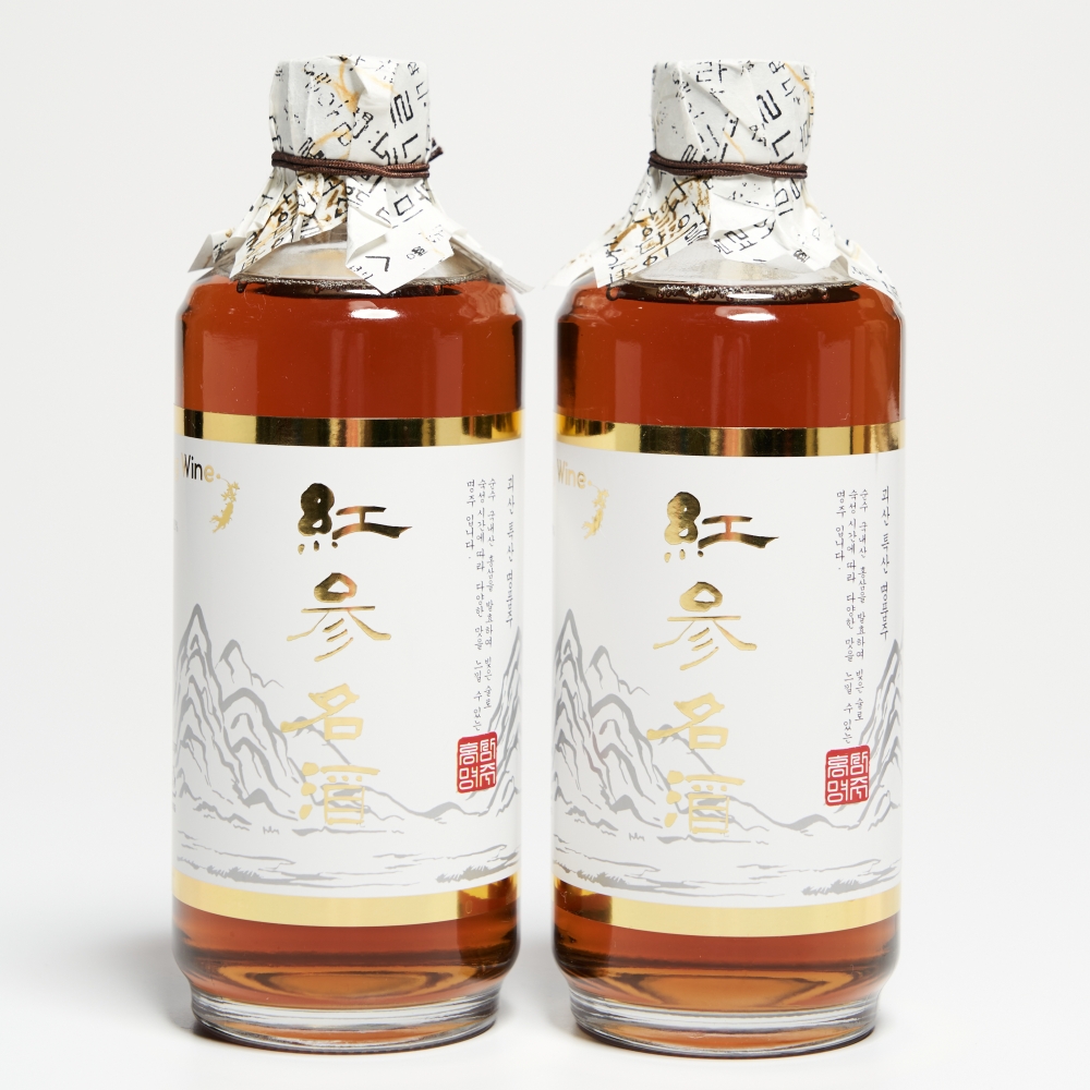 홍삼명주 홍삼주 2병세트 14도 500mlX2 약주 인삼(케이스, 쇼핑백 포함) - 상세 이미지 4