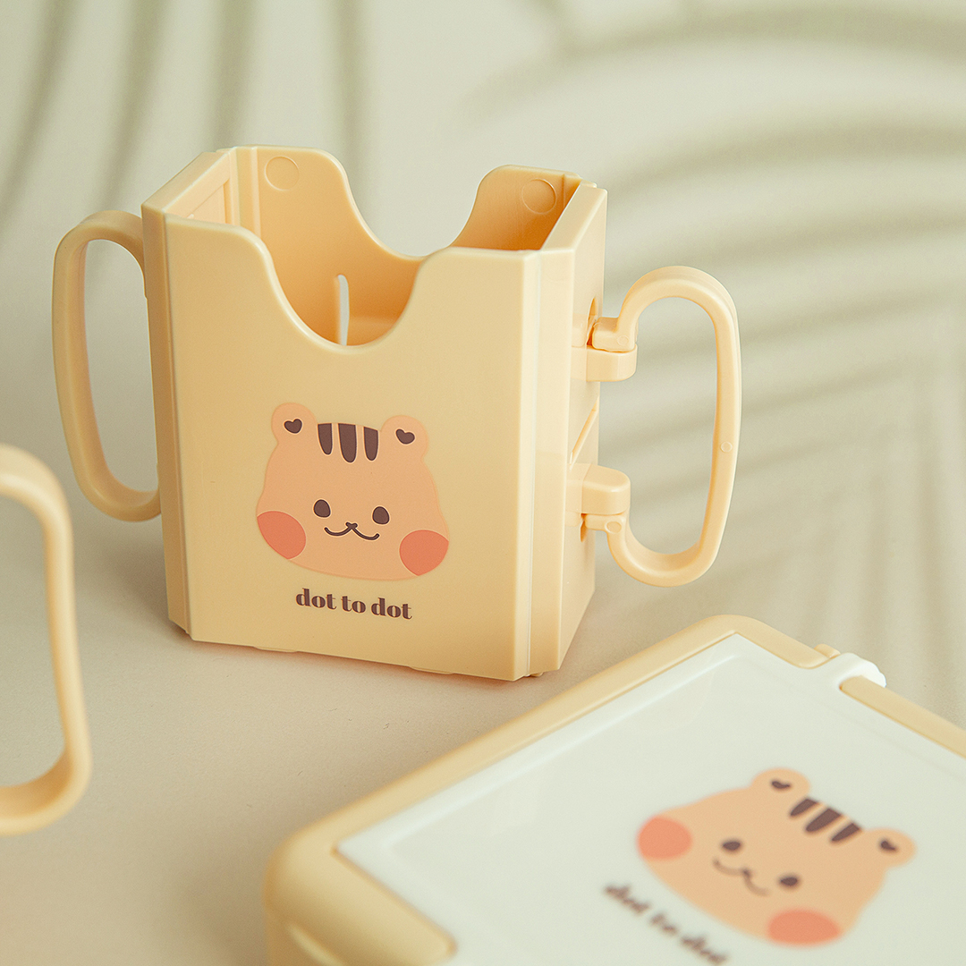 아가드x돗투돗 아기 우유 팩 홀더 사이즈 조절 확장형 돗꼼 유아 두유 주스 컵 손잡이
