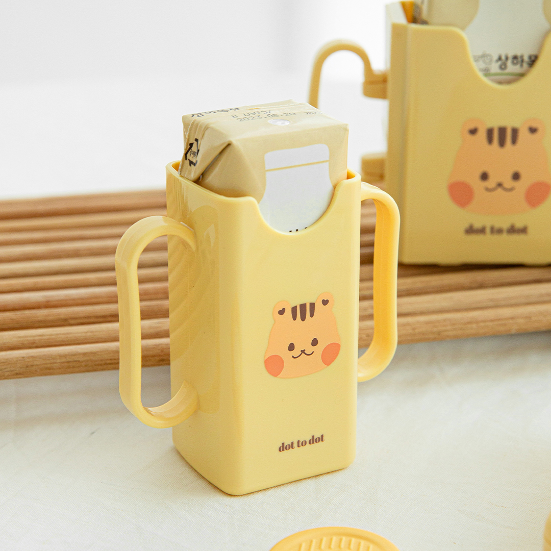 아가드x돗투돗 아기 우유 미니 팩 홀더 125ml 돗람이 팩음료 유아 두유 주스 손잡이