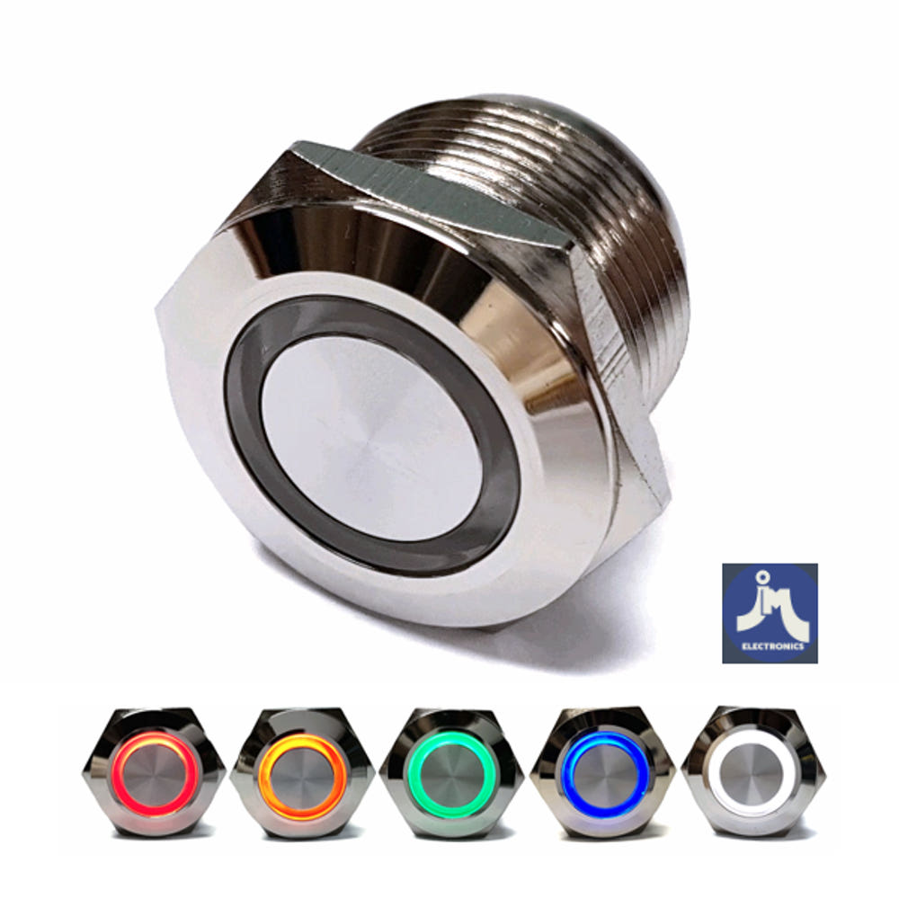 QN19-D1 LED 3V PUSH 타입 방수메탈스위치 / IP65